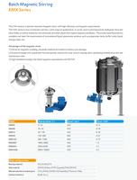 Agitateur magnétique en vrac EMX pour émulsification, mélangeur pour produits alimentaires, chimiques et plastiques, capacité 300L, puissance 7,5kW