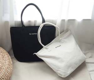 Custom Tote Bag for Women, Canvas Tote Bag with 2 Inner Pockets, Reusable Grocery <b>Shopping</b> <b>Cloth</b> Bags with Embroidery - Product Image 6