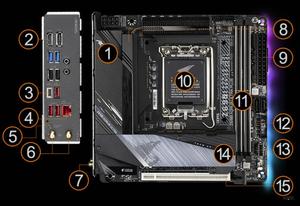 Gigabyte-placa base Z690I AORUS ULTRA PLUS D4 para juegos de escritorio, compatible con Intel pus de 12 generación - Product Image 4