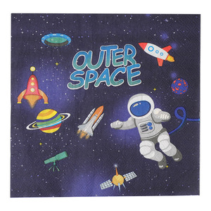 Printed cartoon space man party <b>paper</b> napkins, square <b>paper</b>, cross-border export, disposable napkin wholesale - Product Image 5