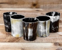 Coupe en corne de buffle naturelle pour whisky et bière Verre à liqueur Whisky Véritable Corne Vintage Par United Trade World