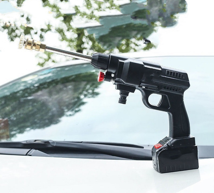 Hot products cordless high pressure car washer gun with rechargeable lithium battery