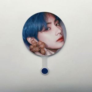 Mini-ventilateurs et éventails mignons double face 10*14cm en plastique - Product Image 1