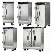 Vaporera de Alimentos Comercial de Grado Industrial con 4, 6 u 8 Bandejas, Gabinete para Vaporizar Arroz para Uso en el Procesamiento de Alimentos en el Mercado Mayorista