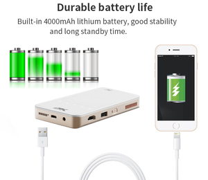 โปรเจคเตอร์ขนาดเล็ก4K 3D แอนดรอยด์ Wi-Fi และบลูทูธสำหรับสุดยอดประสบการณ์โฮมเธียเตอร์ HDMI และ USB - Product Image 3