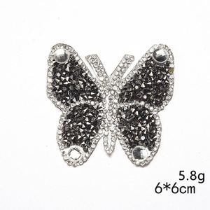 No Minimum Stock Shiny <b>Iron</b> on Rhinestone butterfly Patch Applique for Decoration - Product Image 4