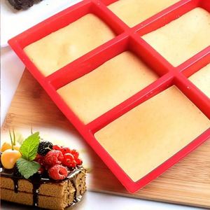 BPA-Free Food Grade 9 Cavity <b>Silicone</b> <b>Baking</b> Mold Rectangle Non-Stick Heat Resistant Sugarcraft Bread Fondant Brownie Cake Tools - Product Image 3