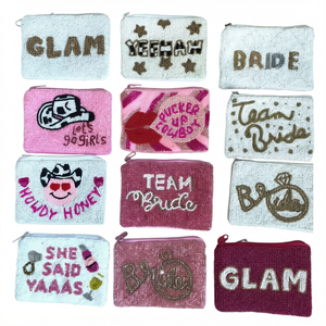 Monedero Personalizado con Cuentas, Bolsa con Cremallera Bordada, Cartera Textil para Regalo y Viaje - Product Image 1