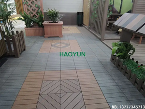 Haoyun thân thiện với môi sàn gạch lồng vào nhau chống trượt sàn WPC ban công ngoài trời tự làm sàn - Product Image 6