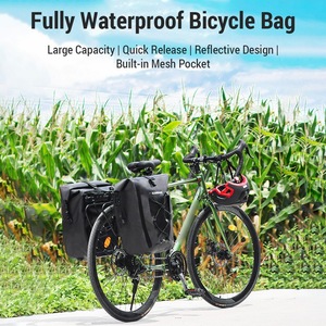 Alforjas de bicicleta de gran capacidad, 2 uds., bolsa impermeable para bicicleta trasera para ciclismo de viaje - Product Image 4