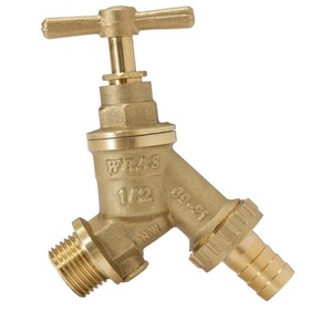 Robinet d'extérieur en laiton BSP 1/2'' pour tuyau d'arrosage avec adaptateur de raccord fileté 3/4'' supplémentaire pour l'irrigation - Product Image 1