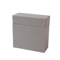 Boîte d'emballage de bijoux à double fond carré avec insert en éponge anti-oxydation et suspension, estampillée, pour colliers, bagues et boucles d'oreilles