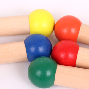 Montessori giáo dục cảm giác bằng gỗ Vòng quăng ném dây trò chơi thiết lập cho gia đình vui tươi ngoài trời quoits giải trí hộp đóng gói - Product Image 3