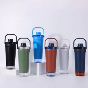 720ml 304 Stainless Steel Insulated Shaker Cup Large Capacity <b>Protein</b> Powder Shaker Fitness Portable Sports Water <b>Bottle</b> - Product Image 2
