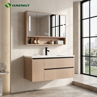 Meuble de salle de bain compact, meuble de rangement pour lavabo, étagère de rangement pour salle de bain