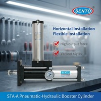 Cylindre hydraulique pneumatique à double action STA-A-80-50-15-5T du fabricant d'origine avec joint, gain de place, haute efficacité