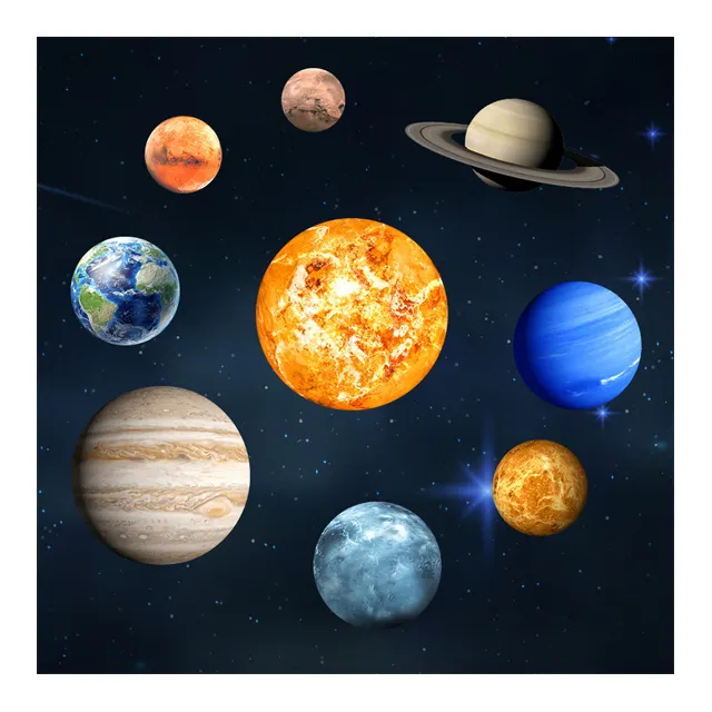 Glow In The Dark and Planets Bright Solar System Planets Wall Stickers For Bedroom Child For Wall Sticker Decoration