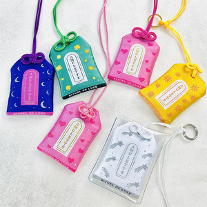 Factory Price Traditional Omamori Lucky Wish Woven Amulet Pendant Cute Peaceful Amulet with Custom Drawstring