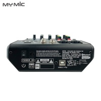 MG6 contrôleur dj de son numérique usb professionnel/console de mixage audio interface équipement de studio 6 canaux pour l'enregistrement du chant