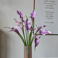 Fleurs artificielles en soie, fausses fleurs de calla pour la décoration de la maison, vase de table, arrangement de mariage