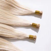 Extensions de cheveux à la kératine, mini-bondées, pointe en I, cheveux humains russes Remy bruts, super double drawn