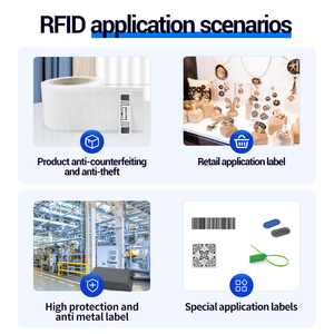 Imprimante d'étiquettes à code-barres FYJ F682R, imprimante d'étiquettes RFID UHF de bureau, transfert thermique 300 DPI, imprimante d'étiquettes pour la gestion des bibliothèques/archives - Product Image 5
