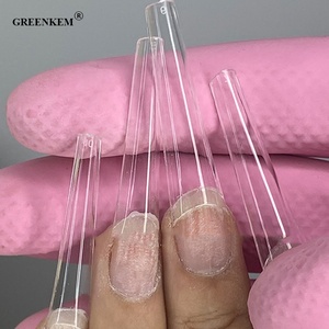 500 unids/bolsa medio cuadrado Tiempo Claro <span class=keywords><strong>XXL</strong></span> XXXL Tapered curva C recto ataúd puntas de uñas - Product Image 1