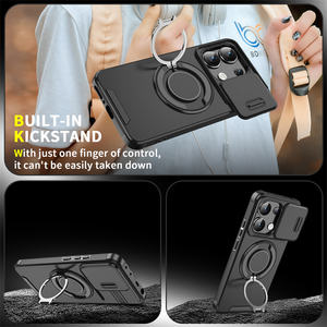 Pour Xiaomi Poco M6 Pro <span class=keywords><strong>4G</strong></span> étui à glissière lentille protéger armure Funda pour Pocom6pro Poko Little M 6 Pro M6pro anneau magnétique support <span class=keywords><strong>couverture</strong></span> - Product Image 4