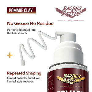 BARBERBATTLE - Arcilla para Peinar el Cabello para Hombre, Texturizante, Sin Residuos Grasosos, Engrosadora, Mate - Product Image 6