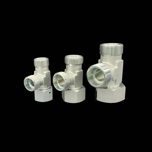 Vannes hydrauliques, raccords à compression, acier au carbone, acier inoxydable, extrémité mobile, filetage interne, té, léger, robuste, CC*CD - Product Image 4