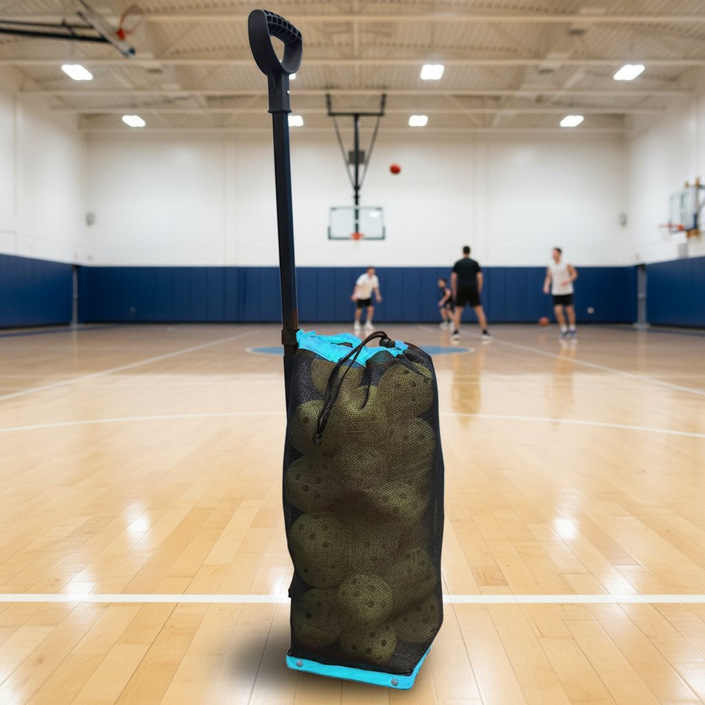 Portable Lightweight Eco-Friendly Children's Tennis & Pickleball Ball Picker with Adjustable Roller Retriever