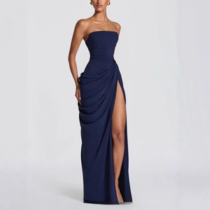 WY0603008 Nuevo Vestido Largo Bettergirl 2026, <span class=keywords><strong>Elegante</strong></span> y Sexy, Estilo Francés, Sin Tirantes, con Abertura Alta - Product Image 4