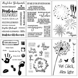 Directo de fábrica DIY <span class=keywords><strong>sello</strong></span> transparente serie 1 serie alemana <span class=keywords><strong>sello</strong></span> transparente de silicona manual para manualidades - Product Image 2