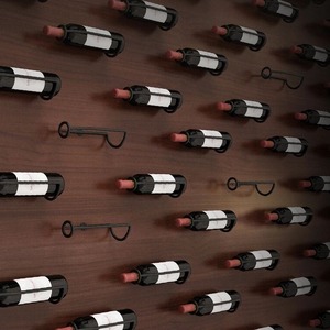 Modern European Style Single-Tier <strong>Metal</strong> Wine Cabinet Display <strong>Rack</strong> <strong>Wall</strong> <strong>Mounted</strong> for Home Restaurant for Living Room Kitchen Use - Product Image 1
