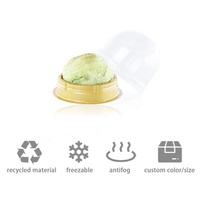 Vente d'usine Matériaux recyclés Boîte à gâteau en plastique avec option de gaufrage Contenant carré transparent pour gâteau Mousse et biscuits