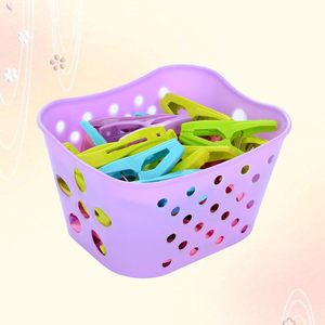 ตะกร้าเก็บของในครัวเรือนแบบกลวง - คลิปหนีบผ้า 30 ชิ้น, คลิปพลาสติก, สำหรับตากชุดชั้นใน, คลิปหนีบของชิ้นเล็ก - Product Image 2