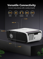 Proyector Factory A9 GTV Android 11, 1080P Nativo Full HD, 1850ANSI LED, Portátil, Inteligente, WIFI, Mini Proyector