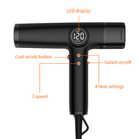 Sèche-cheveux électrique haute vitesse 5 en 1 avec diffuseur, technologie ionique négative au plasma pour soins capillaires, idéal pour usage domestique et hôtelier, marque privée