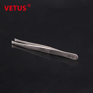 Vetus Stainless Steel Flat Tip Tweezers 35A-SA Antimagnetic Acid Resistant <b>Precision</b> <b>Tool</b> - Product Image 1