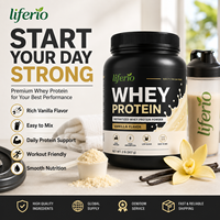 907g Premium Vanilla Whey Protein Rendah Gula Halus untuk Latihan Harian dan Pemulihan Otot