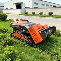 Tondeuse à gazon robotisée télécommandée avec moteur sans balais homologué Euro V EPA, en acier au manganèse personnalisé, réglable, portée de coupe de 20 cm