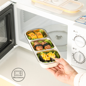 BPA miễn phí dành cho người lớn Bento Hộp Ăn Trưa cho văn phòng làm việc người đàn ông của thép không gỉ Hộp Ăn Trưa bị rò rỉ bằng chứng thực phẩm lưu trữ <span class=keywords><strong>container</strong></span> 2 ngăn - Product Image 5