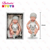 Poupées reborn en silicone Belinda de 13 pouces, ensemble de jouets pour enfants, poupées reborn réalistes en silicone, poupées reborn douces et réalistes, ensemble cadeau pour bébé