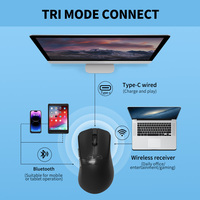 Pantalla Mostrar Software de ratón inalámbrico recargable 1Khz PC Accesorios para juegos 2,4G Triple Modos Ratón para juegos