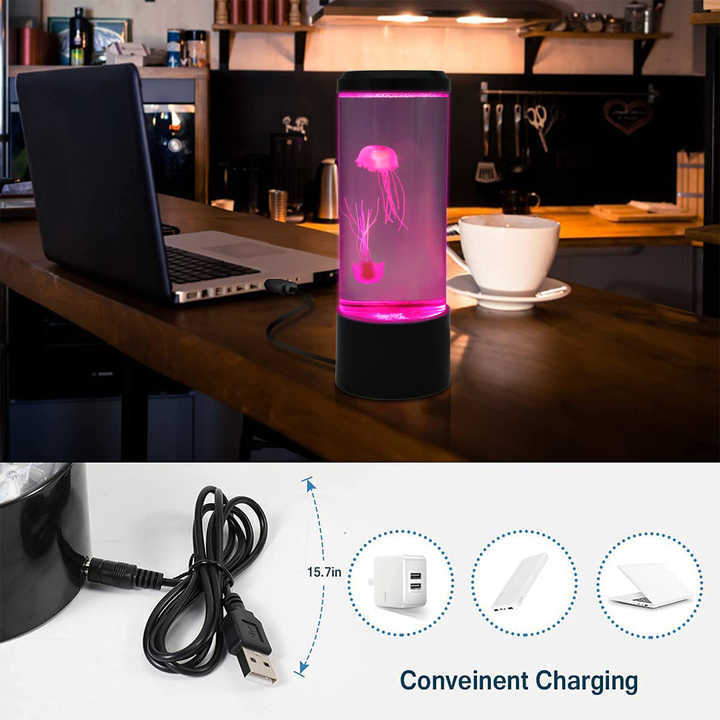 Gran oferta, que cambia de luz nocturna Color, lámpara de acuario de medusas, lámpara Led grande para medusas, producto de decoración del hogar de lujo