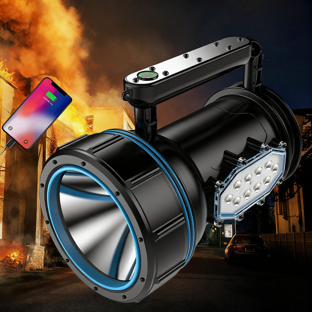 Explosion-Proof High-Power LED Portable Flashlight Rechargeable Outdoor Ultra-Bright Searchlight Long Range Torch Lamp