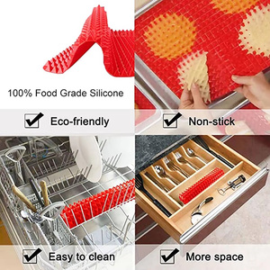 Ustensiles de cuisson : Tapis de cuisson multifonctionnel en silicone de qualité alimentaire pour barbecue et pizza, en forme de cône surélevé, écologique, compatible lave-vaisselle et four - Product Image 6