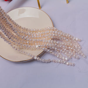 Perle barocche d'acqua dolce Haiyang fili di vera perla sciolti perle bianche naturali - Product Image 4