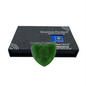 新しいガラス仏ペンダント女性ネックレスガラス仏像ペンダントハート型エネルギーペンダント - Product Image 4