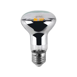 Lâmpada de vidro com refletor e27 e26, branco quente, 4w, 6 w, 8w, refletor de alumínio, r50, r63, r80, led, lâmpada de filamento, venda imperdível